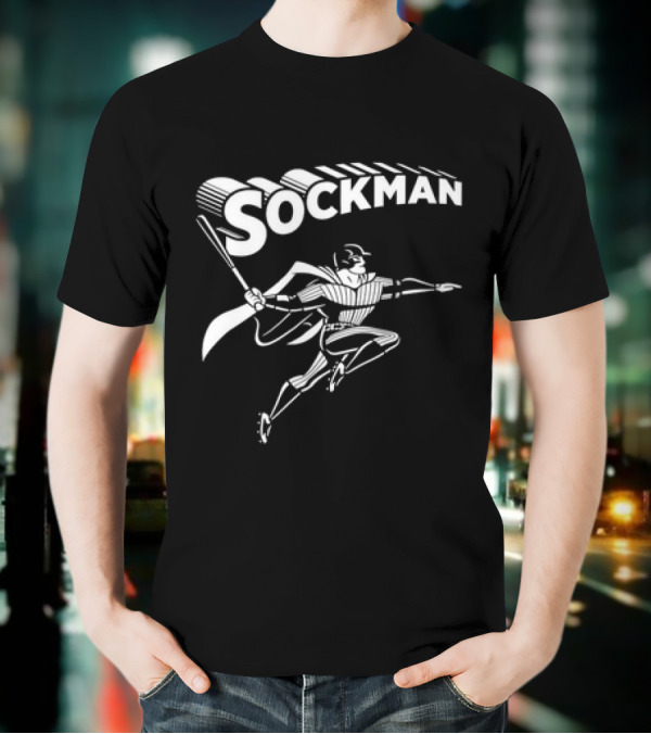 Mike Tauchman New York Yankees Baseball Sockman Dynamic Heroic Pose T-Shirt