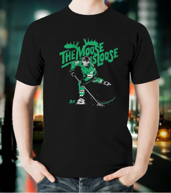 The Moose Is Loose Hockey Player Number 96 T-Shirt