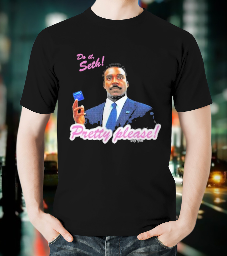 Do It Seth Pretty Please! Milchick Holding Blue Card T-Shirt