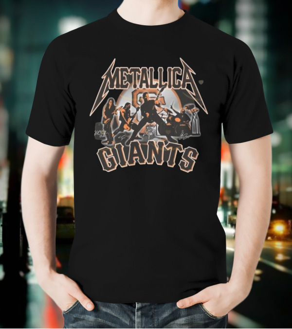 Metallica San Francisco Giants Guitarist Drummer Event 2025 T-Shirt