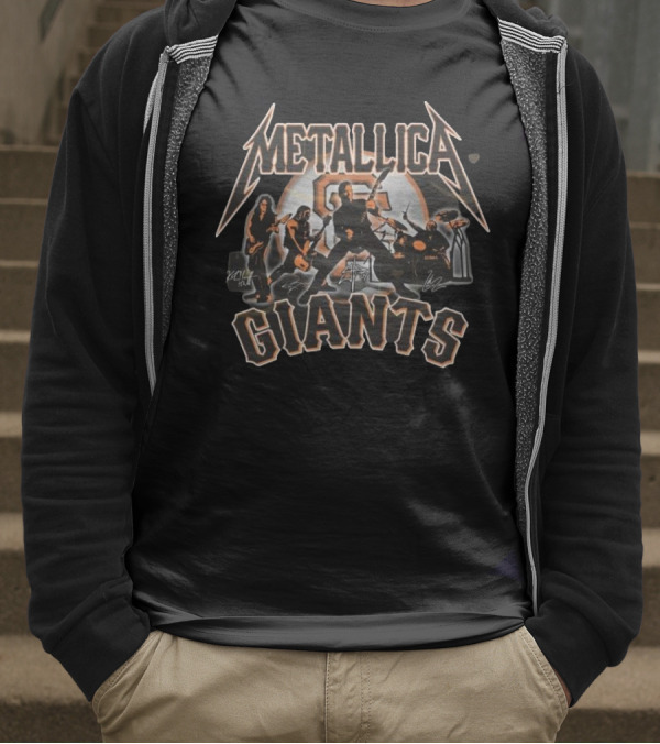 Metallica San Francisco Giants Guitarist Drummer Event 2025 T-Shirt