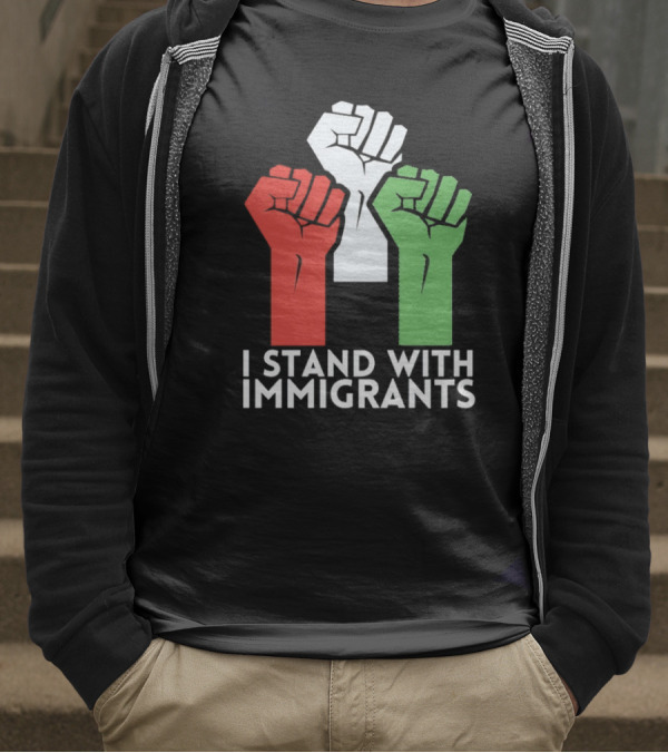 Mexican I Stand With Immigrants Fist Symbol T-Shirt