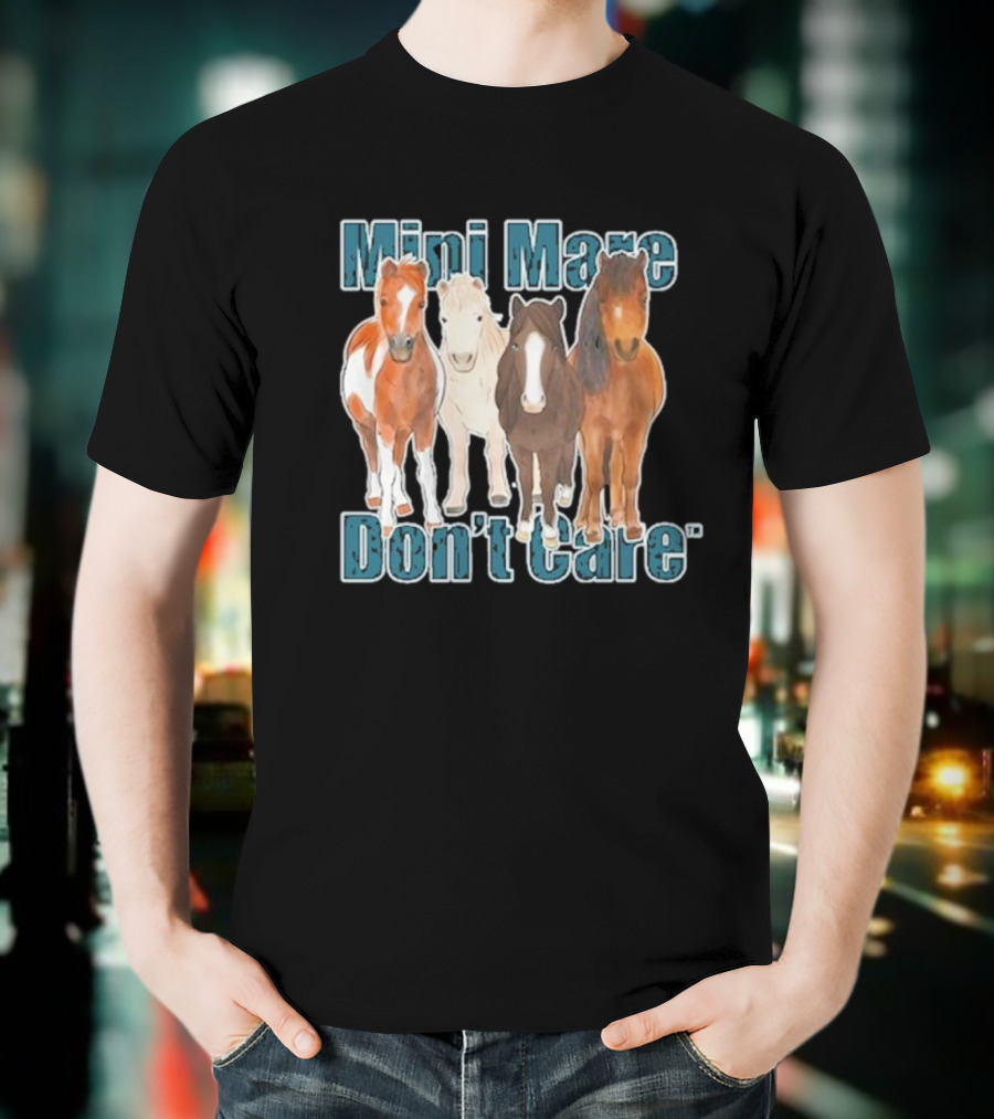 Mini Mare Don't Care Horse Trio T-Shirt