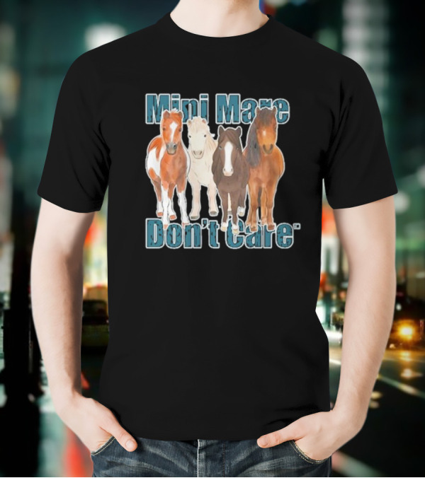 Mini Mare Don't Care Horse Trio T-Shirt