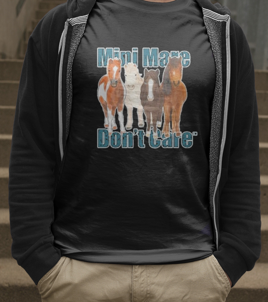 Mini Mare Don't Care Horse Trio T-Shirt