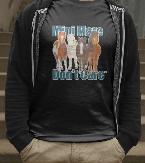 Mini Mare Don't Care Horse Trio T-Shirt