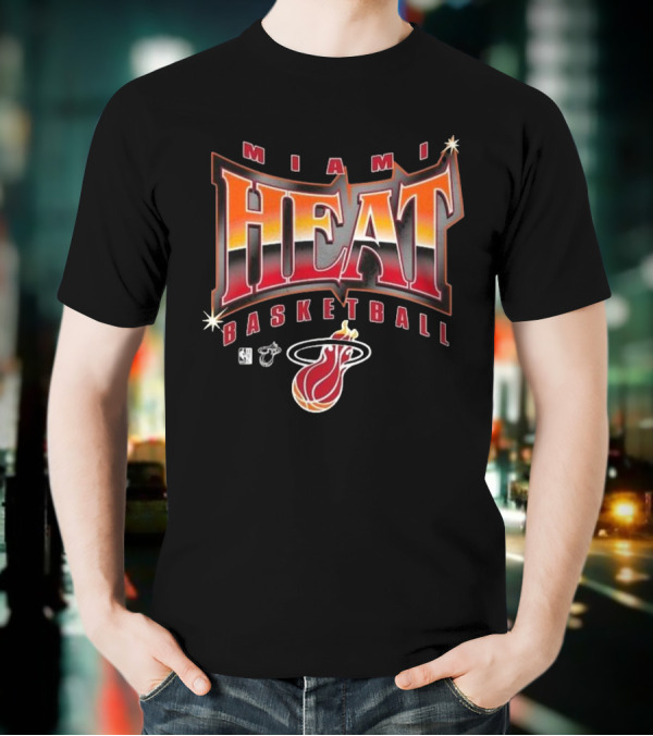 Miami Heat Basketball Worldwide Glow Up NBA Icons T-Shirt