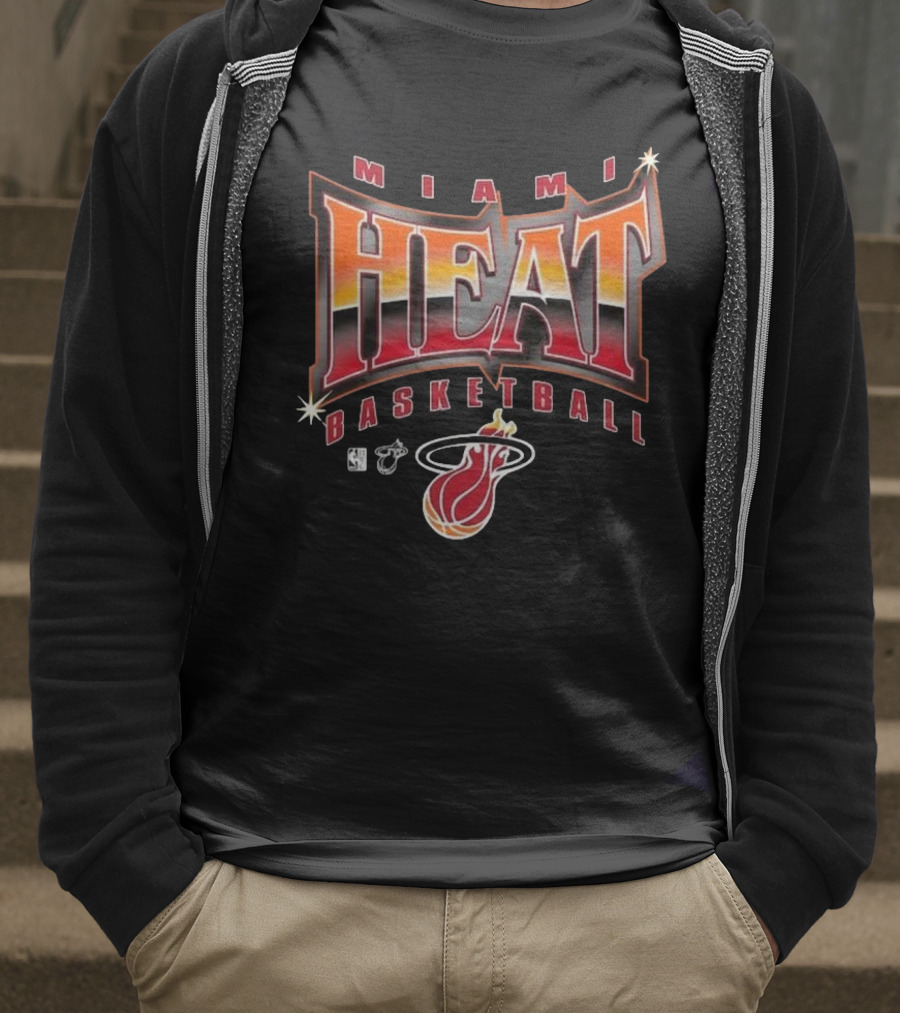 Miami Heat Basketball Worldwide Glow Up NBA Icons T-Shirt