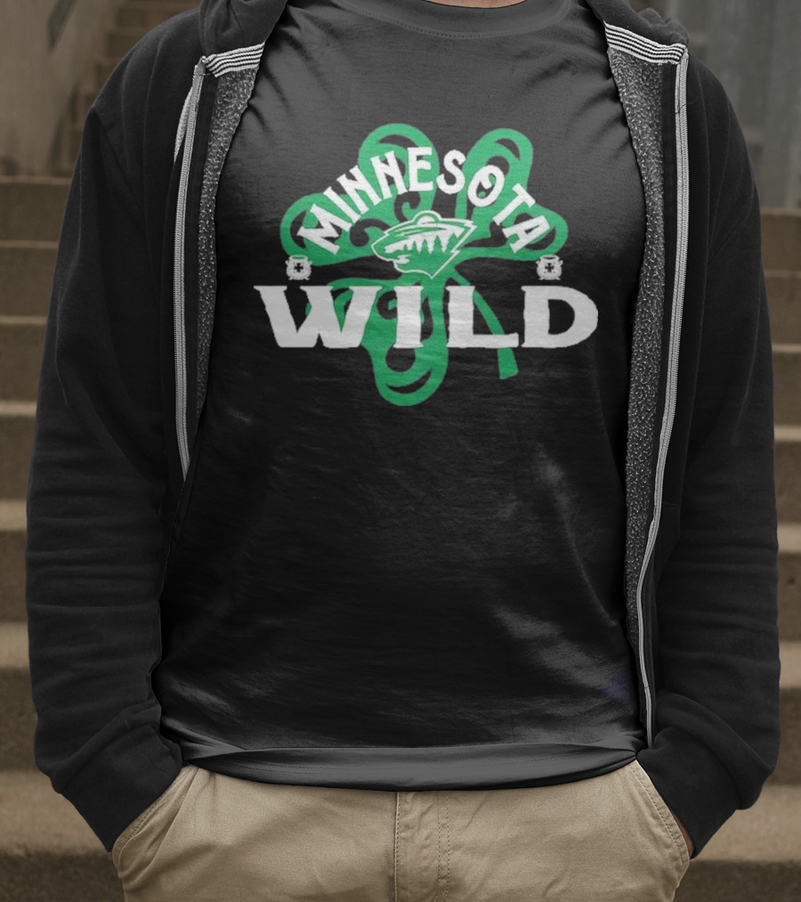 Minnesota Wild St. Patrick’s Day Shamrock T-Shirt