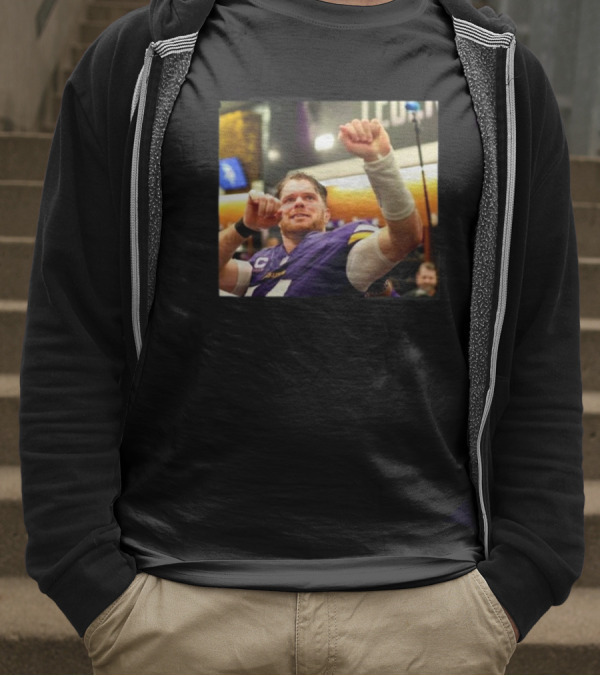 Minnesota Vikings Locker Room Celebration NFL Sam Darnold Insight T-Shirt