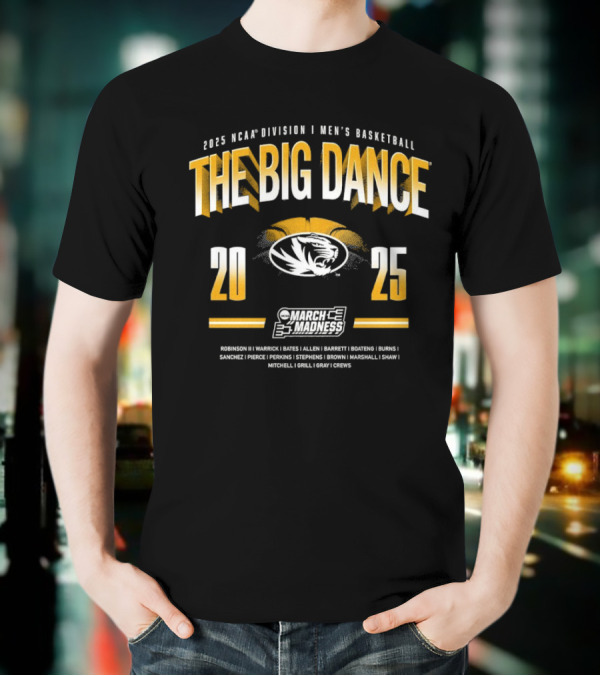 2025 NCAA Division 1 Men's Basketball The Big Dance Mizzou March Madness T-Shirt