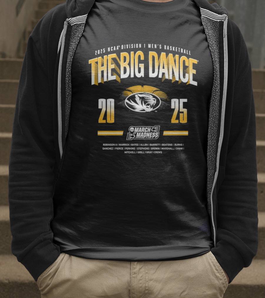 2025 NCAA Division 1 Men's Basketball The Big Dance Mizzou March Madness T-Shirt