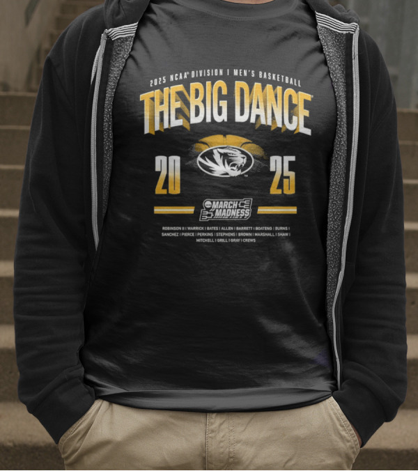 2025 NCAA Division 1 Men's Basketball The Big Dance Mizzou March Madness T-Shirt