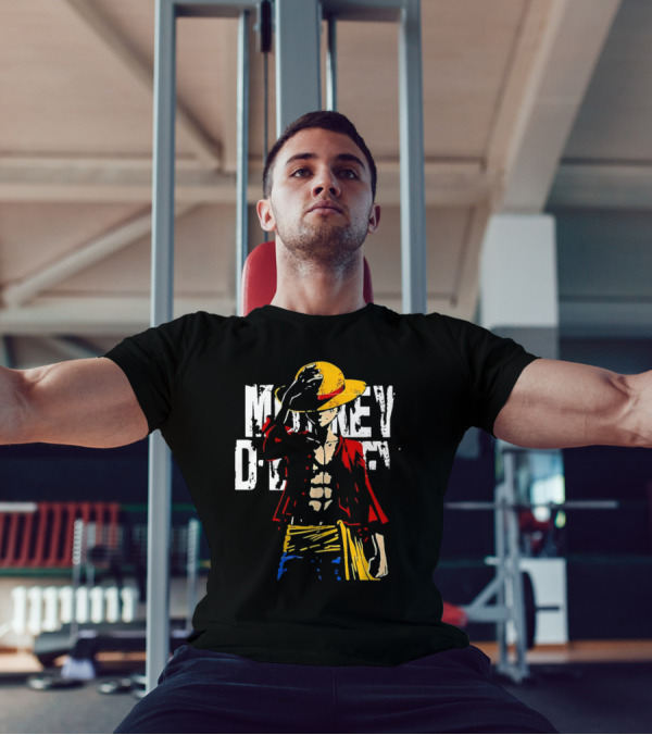 Monkey D Luffy One Piece Anime Character Iconic Straw Hat Pirate Outfit T-Shirt