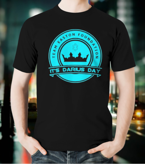 Team Easton Foundation It's Darius Day Autism Puzzle Crown T-Shirt