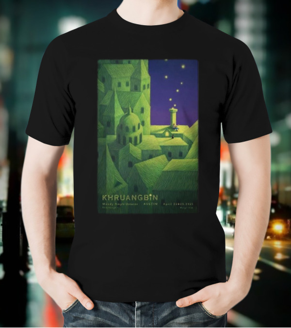 Khruangbin Moody Amphitheater Austin April 22 23 2025 Murugi Kim Artwork T-Shirt