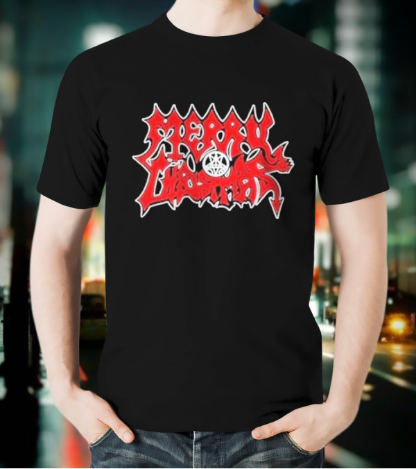 Merry Christmas Devil Pentagram Morbid Xmas T-Shirt