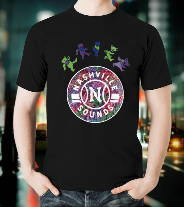 Nashville Sounds Grateful Dead Dancing Bears Baseball 2025 T-Shirt
