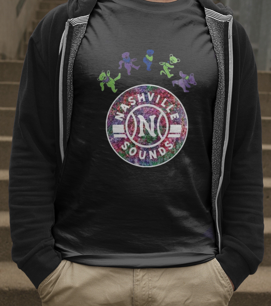 Nashville Sounds Grateful Dead Dancing Bears Baseball 2025 T-Shirt