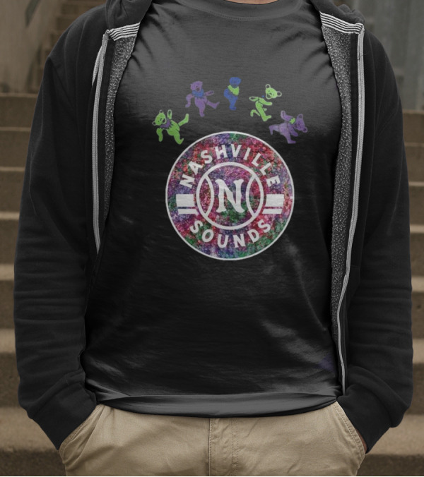 Nashville Sounds Grateful Dead Dancing Bears Baseball 2025 T-Shirt