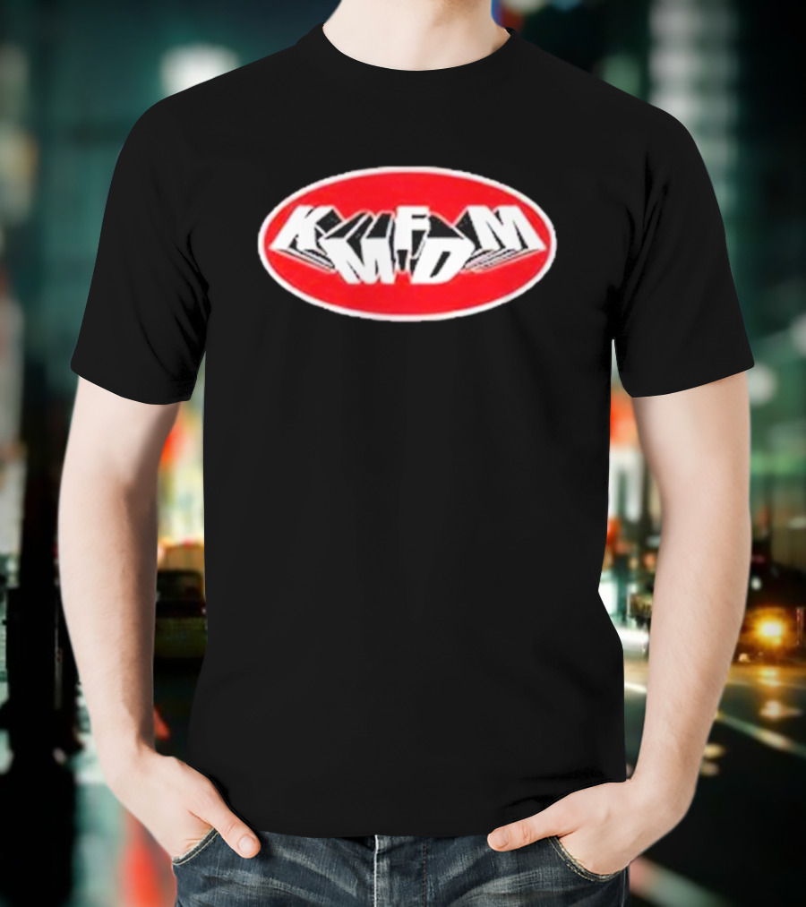 Natalie Samantha Rupnow Wear KMFDM Oval Red Logo T-Shirt