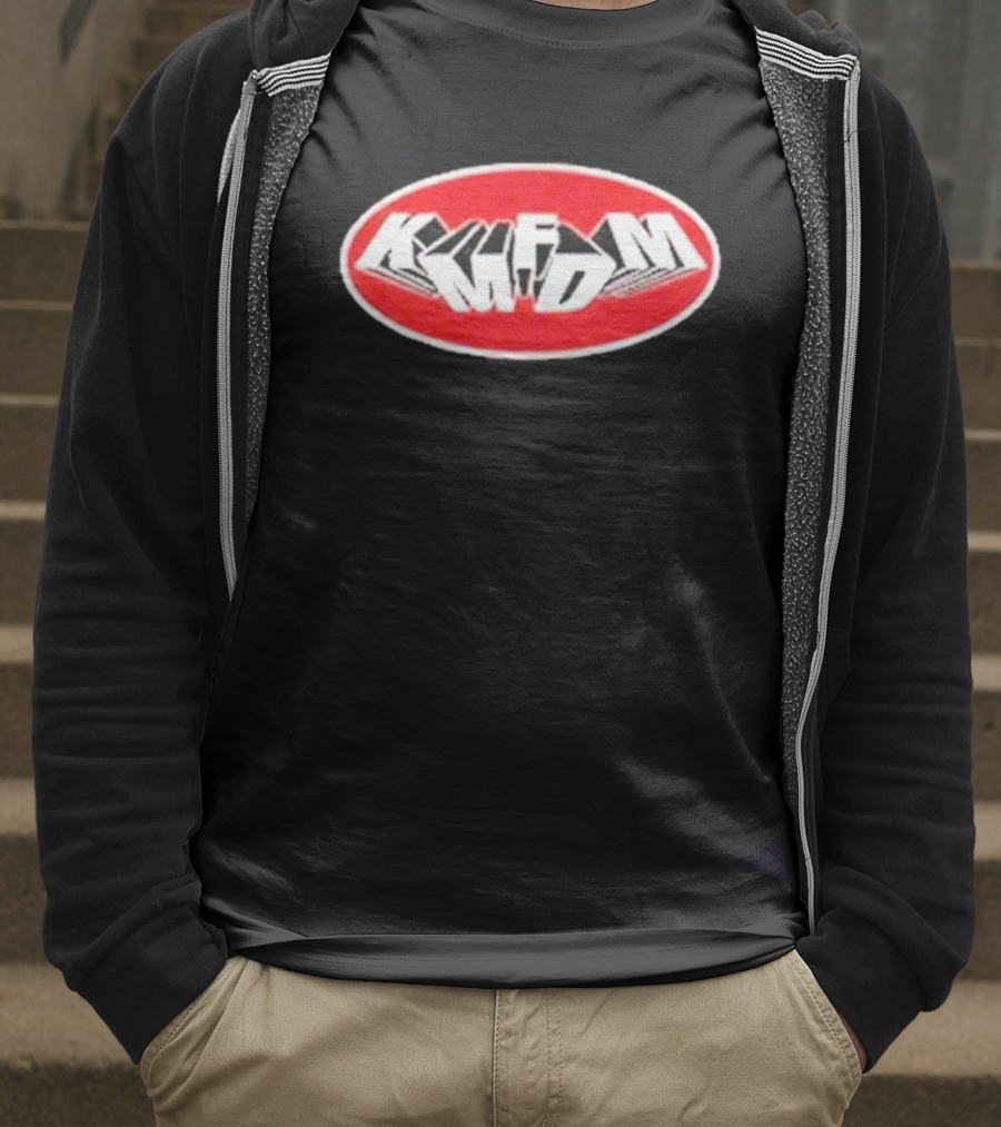 Natalie Samantha Rupnow Wear KMFDM Oval Red Logo T-Shirt