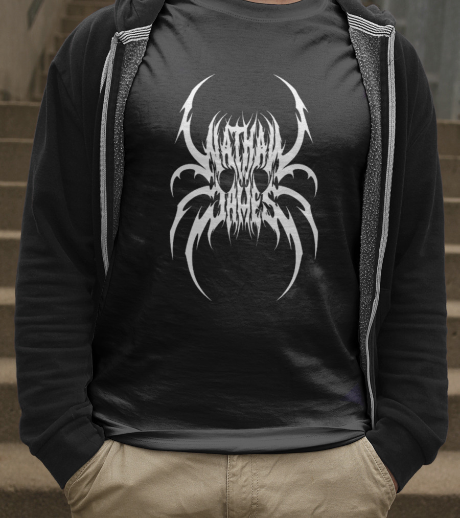 Nathan James White Spider Skull T-Shirt