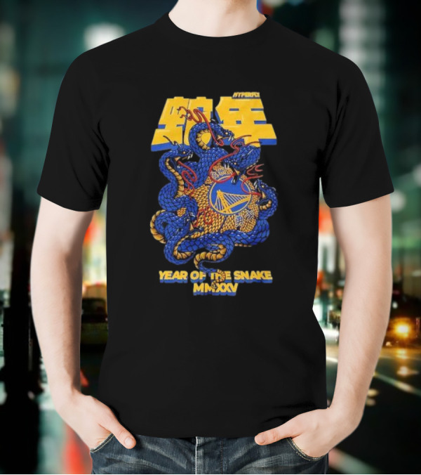 NBALab X Hyperfly Golden State Warriors Year Of The Snake MNXXIV Lunar New Year Collection T-Shirt