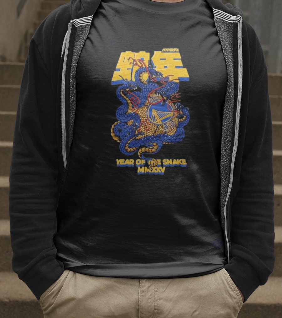 NBALab X Hyperfly Golden State Warriors Year Of The Snake MNXXIV Lunar New Year Collection T-Shirt