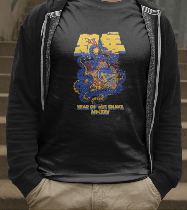 NBALab X Hyperfly Golden State Warriors Year Of The Snake MNXXIV Lunar New Year Collection T-Shirt