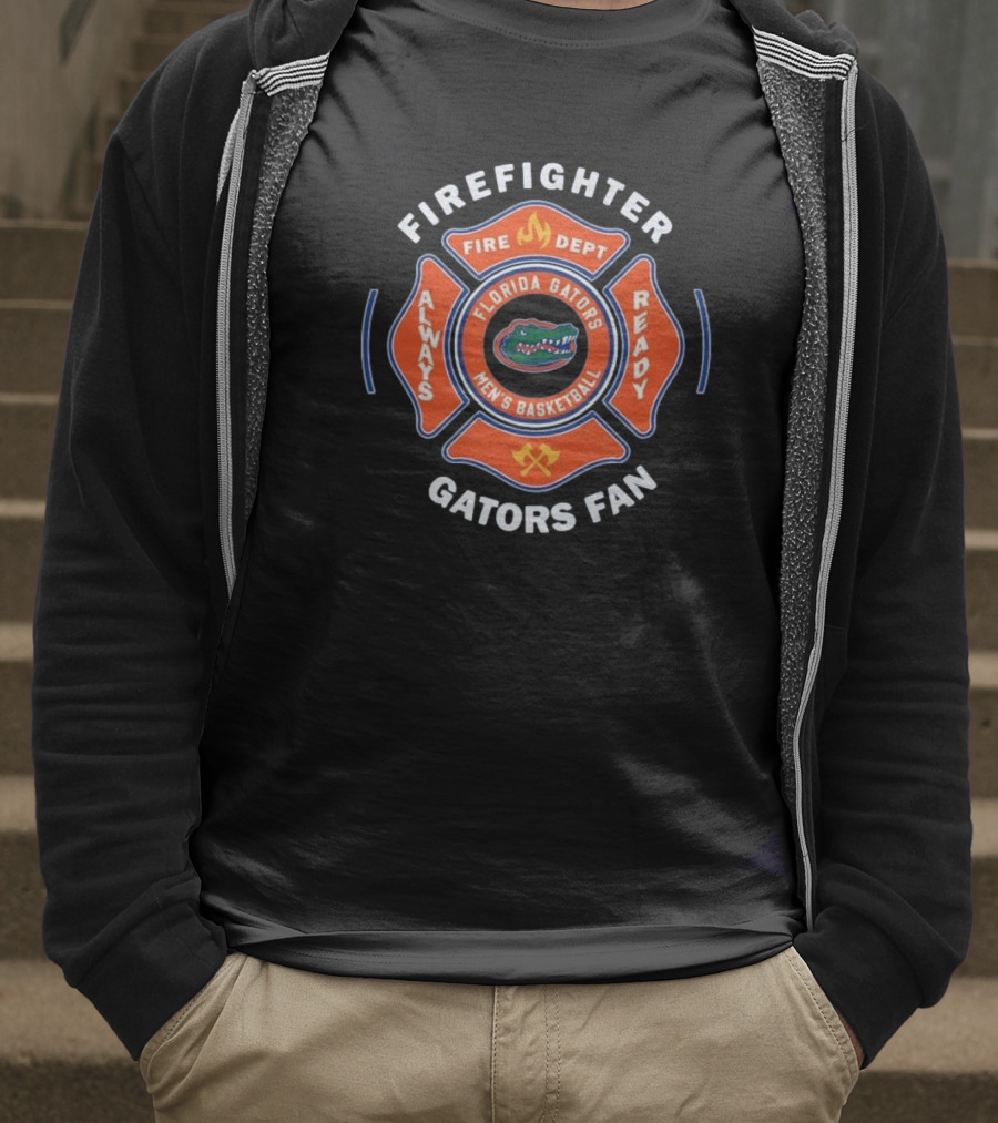 Florida Gators Men's Basketball Firefighter Fan Always Ready 2025 Fire Dept T-Shirt