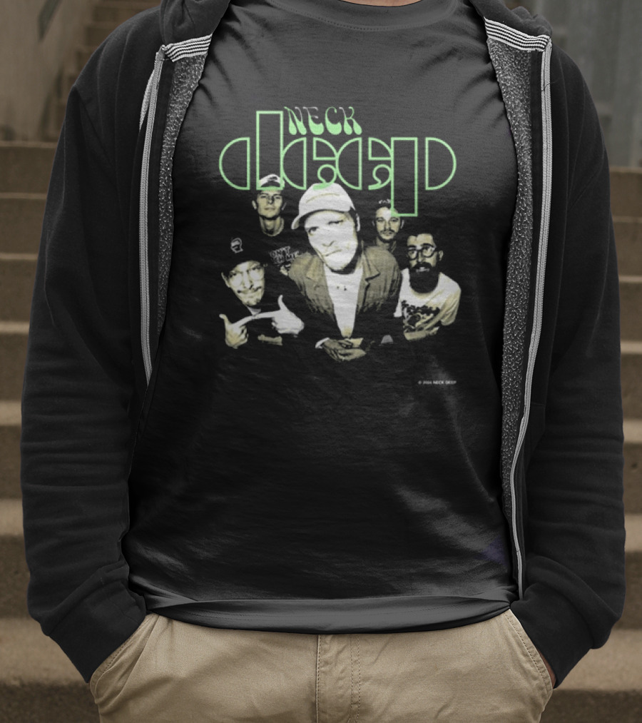 Neck Deep Band Perception Album Cover Group Photo T-Shirt