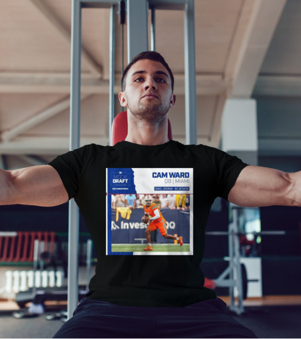 New York Giants Mock Draft Tracker Cam Ward QB Miami Daniel Jeremiah NFL Network T-Shirt