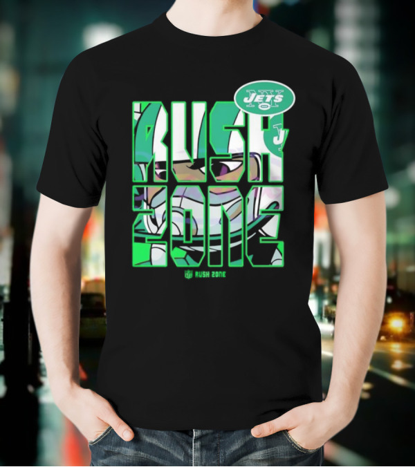 New York Jets NFL Rush Zone Cartoon Football Jets T-Shirt