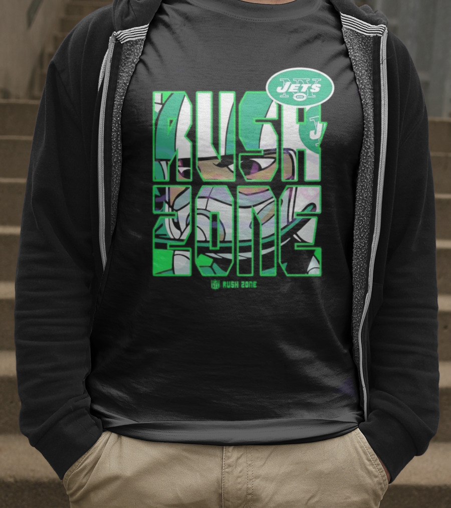 New York Jets NFL Rush Zone Cartoon Football Jets T-Shirt