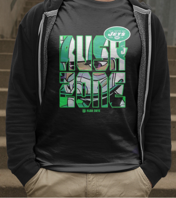 New York Jets NFL Rush Zone Cartoon Football Jets T-Shirt