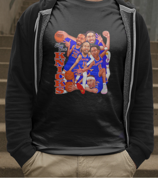 New York Knicks Basketball Caricatures Team Group Fan Favorite T-Shirt