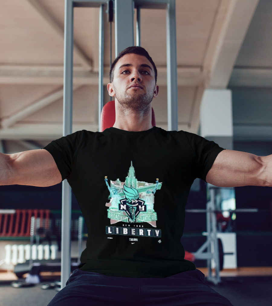 New York Liberty Broadway Atlantic Ave WNBA Statue Of Liberty Empire State Building T-Shirt