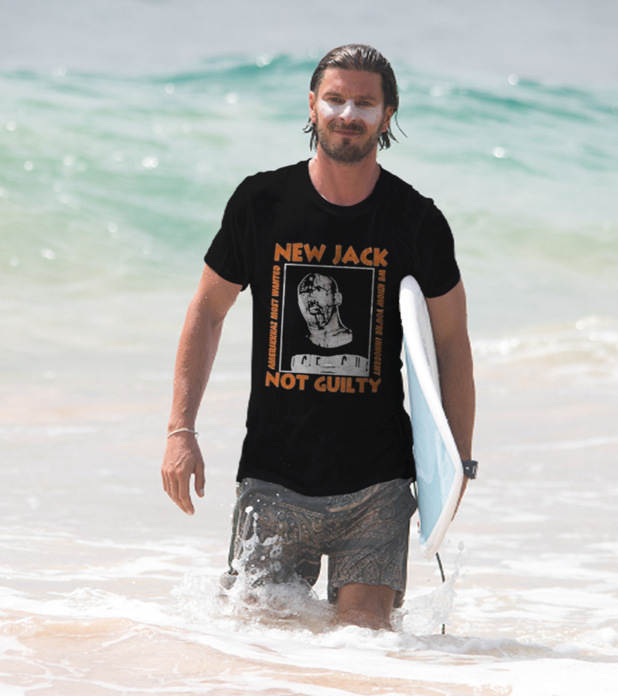 NEW JACK NOT GUILTY AMERICAN'S MOST WANTED WE KNOW YOU'RE INNOCENT T-Shirt