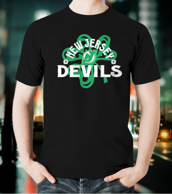 New Jersey Devils Shamrock St. Patrick's Day T-Shirt