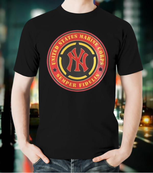 New York Yankees United States Marine Corps Semper Fidelis MLB Military Appreciation Night 2025 T-Shirt