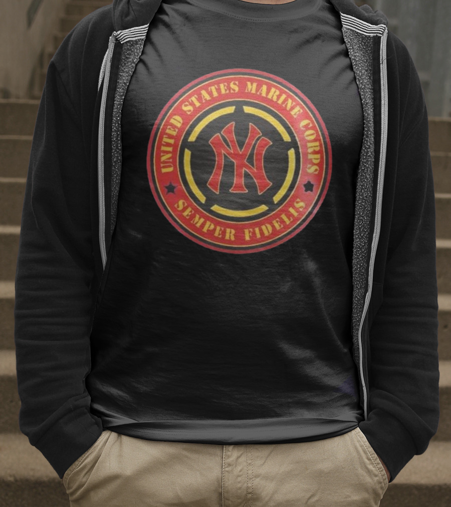 New York Yankees United States Marine Corps Semper Fidelis MLB Military Appreciation Night 2025 T-Shirt