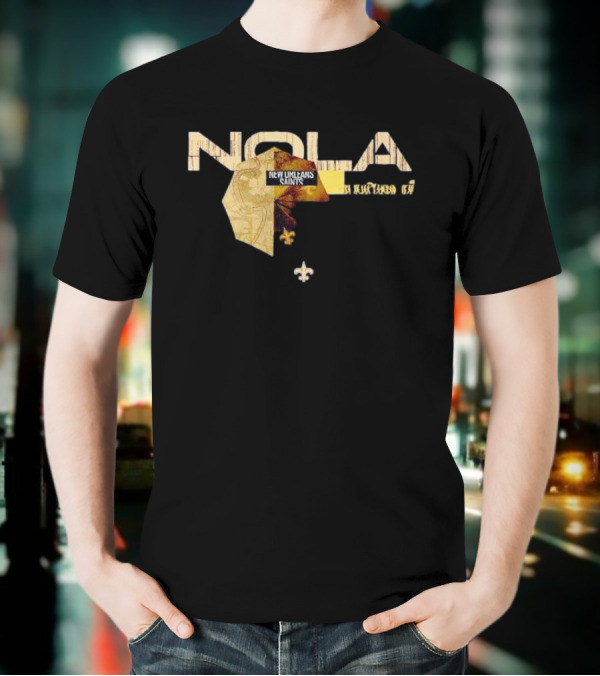 NOLA New Orleans Saints 2025 NFL Draft Cluster Fleur-de-Lis T-Shirt