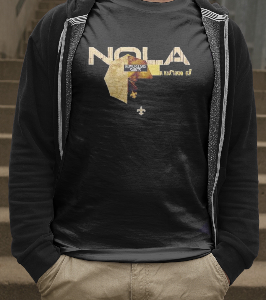 NOLA New Orleans Saints 2025 NFL Draft Cluster Fleur-de-Lis T-Shirt