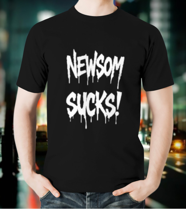 Newson Sucks Dripping Graffiti Style Text T-Shirt
