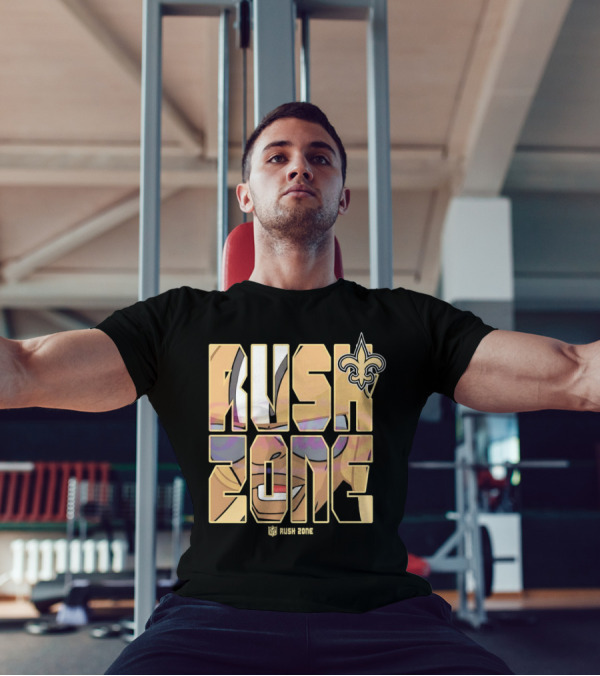 New Orleans Saints Rush Zone NFL Cartoon Fleur-de-Lis T-Shirt