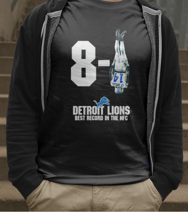 Detroit Lions 8-1 Amon-Ra St. Brown Headstand Celebration Best Record In NFC T-Shirt