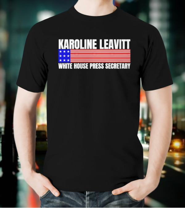 Karoline Leavitt White House Press Secretary American Flag Design T-Shirt