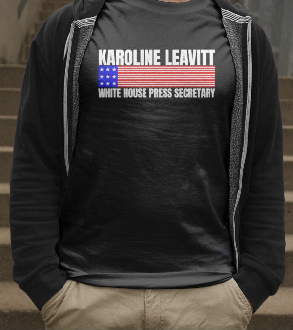 Karoline Leavitt White House Press Secretary American Flag Design T-Shirt