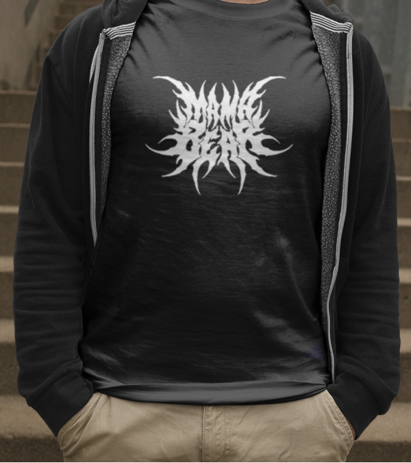 Mama Bear Metal Tribal Flame Style T-Shirt